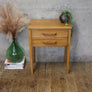 Vintage Oak Rustic Side Table - 0707e