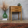 Vintage Oak Rustic Side Table - 0707e
