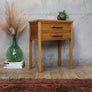 Vintage Oak Rustic Side Table - 0707e