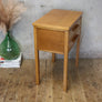 Vintage Oak Rustic Side Table - 0707e