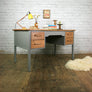 Vintage Abbess Oak School Teachers Desk
