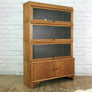 Vintage Oak Barristers Sectional Bookcase Cabinet