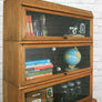 Vintage Oak Barristers Sectional Bookcase Cabinet