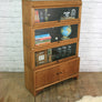 Vintage Oak Barristers Sectional Bookcase Cabinet