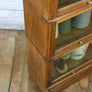 Vintage Oak Barristers Bookcase Display Cabinet