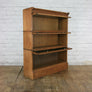 Vintage Oak Barristers Bookcase Display Cabinet