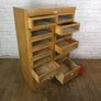 Vintage Oak J.C. King Haberdashery Cabinet