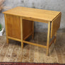 Small Extending Mid Century Oak Desk - 2810b