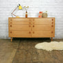 Mid Century Vintage Oak Chest of Drawers