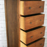Vintage Oak Post Office Chest of Drawers