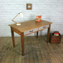 Vintage industrial oak rough luxe school desk