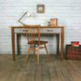 Vintage industrial oak rough luxe school desk