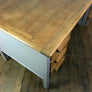 Vintage Painted Oak Twin Pedestal Desk