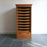 Vintage Oak Tambour Filing Cabinet