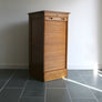 Vintage Oak Tambour Filing Cabinet
