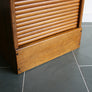 Vintage Oak Tambour Filing Cabinet
