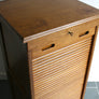 Vintage Oak Tambour Filing Cabinet
