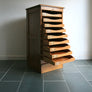 Vintage Oak Tambour Filing Cabinet