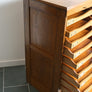 Vintage Oak Tambour Filing Cabinet