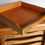 Vintage Oak Tambour Filing Cabinet