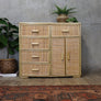 Vintage Boho Rattan & Bamboo Chest of Drawers / Cabinet - 1706b