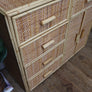 Vintage Boho Rattan & Bamboo Chest of Drawers / Cabinet - 1706b