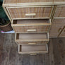 Vintage Boho Rattan & Bamboo Chest of Drawers / Cabinet - 1706b