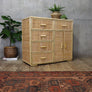 Vintage Boho Rattan & Bamboo Chest of Drawers / Cabinet - 1706b