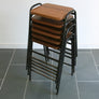 Vintage Reclaimed Iroko School Laboratory Stacking Stools x 1