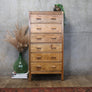 vintage_rustic_mid_century_oak_tallboy_drawers