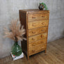 vintage_rustic_mid_century_oak_tallboy_drawers