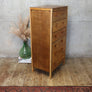 vintage_rustic_mid_century_oak_tallboy_drawers