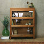 vintage_rustic_oak_barristers_solicitors_bookcase_display_cabinet