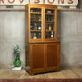 vintage_rustic_oak_kitchen_cupboard_school_display_cabinet