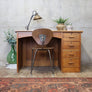 Vintage Rustic Oak Desk - 1308c
