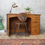 Vintage Rustic Oak Desk - 1308c