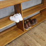 vintage_rustic_oak_school_church_shelves_bookshelf_shoe_rack