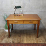 Vintage Rustic Oak Library School Desk - 1504e