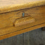 Vintage Rustic Oak Library School Desk - 1504e