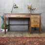 Vintage Rustic Oak Desk - 1712e