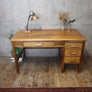 Vintage Rustic Oak Desk - 1712e