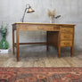 Vintage Rustic Oak Desk - 1712e