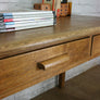 Vintage Rustic Oak School Teachers Desk