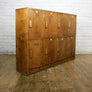 Vintage Industrial Oak School Lockers