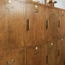 Vintage Industrial Oak School Lockers