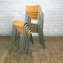 Vintage Tubular Steel JUNIOR height School Stacking Chairs - GREY x 1 (30 available)