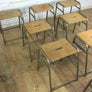 8 Vintage School Laboratory Stacking Stools
