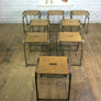 8 Vintage School Laboratory Stacking Stools