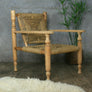 Vintage Mid Century Sisal Woven Armchair
