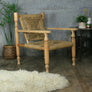 Vintage Mid Century Sisal Woven Armchair